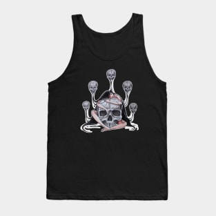 Skull girl black background Tank Top